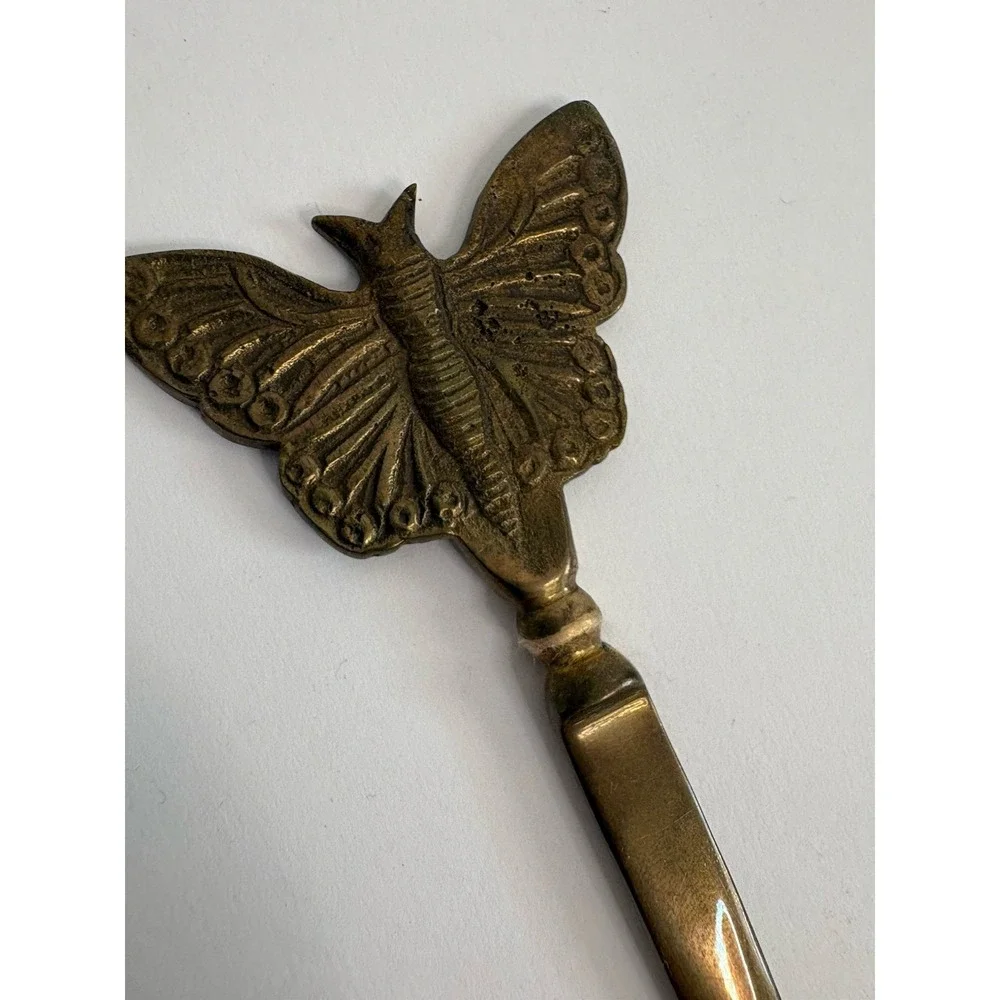 Butterfly Brass Collectible Letter Opener, Handle Design- Library Of Congress